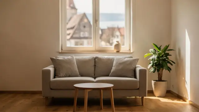Ferienwohnung in Meersburg am Bodensee mit Blick auf die Altstadt
