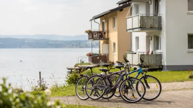 Günstige Ferienwohnungen am Bodensee mit schlichten Ferienhäusern und Blick aufs Wasser